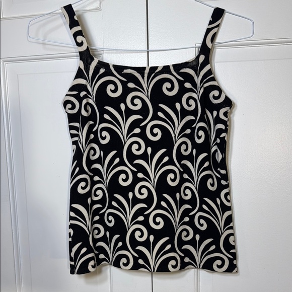 Joseph A Black and White Fitted Camisole Tank Top - Picture 1 of 6